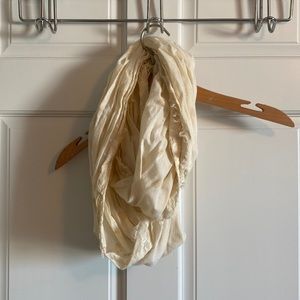 Cream and gold dot scarf